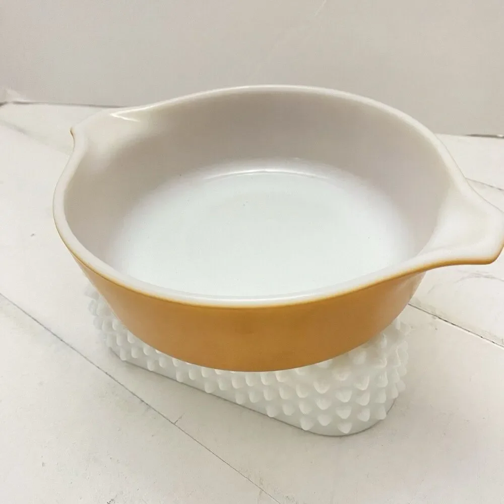 VTG Pyrex Old Orchard Handled Serving Casserole Dish #471,  1 Pint